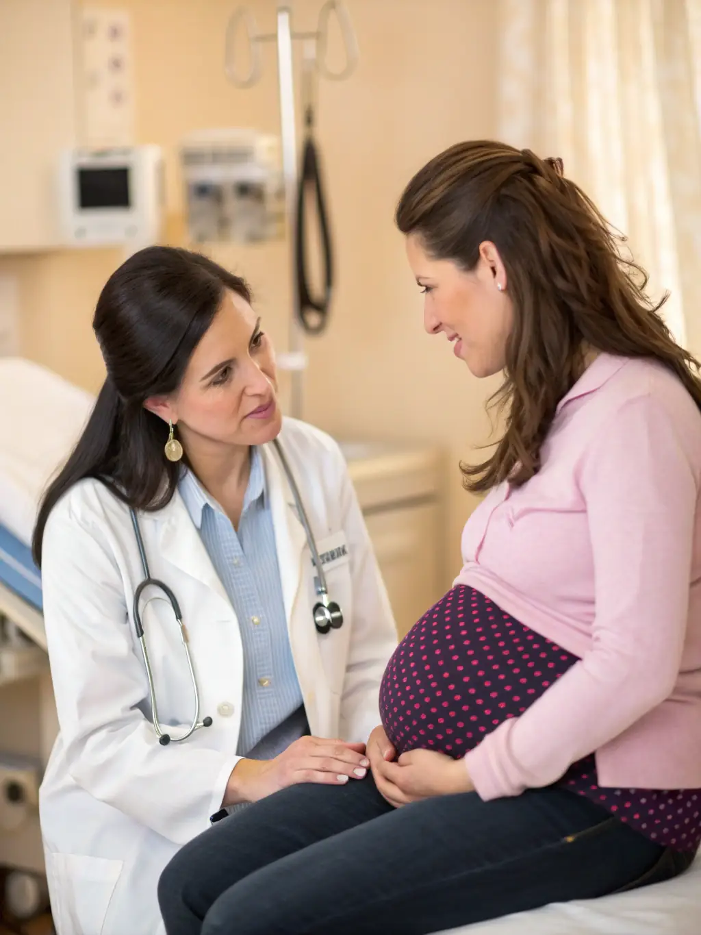 A doctor performing a gynecological examination with state-of-the-art equipment, highlighting the comprehensive gynecological services offered at DIMEFET.